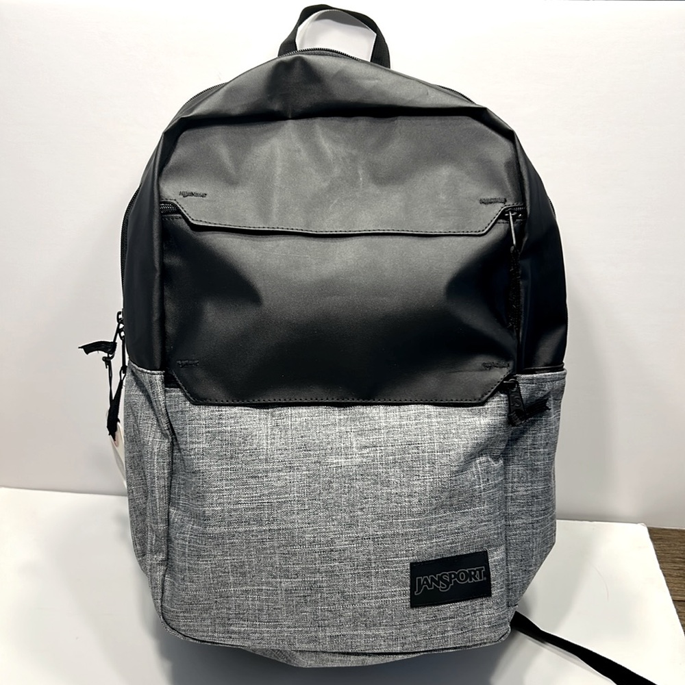 NWT Jansport bookbag backpack Riley black and heathered grey